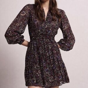 ba&sh Giani Flora Print Mini Dress Multicolor Paisely L | Chic Parisien